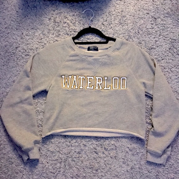 Varisty Collection Sweaters - Waterloo University Cropped Crew Neck